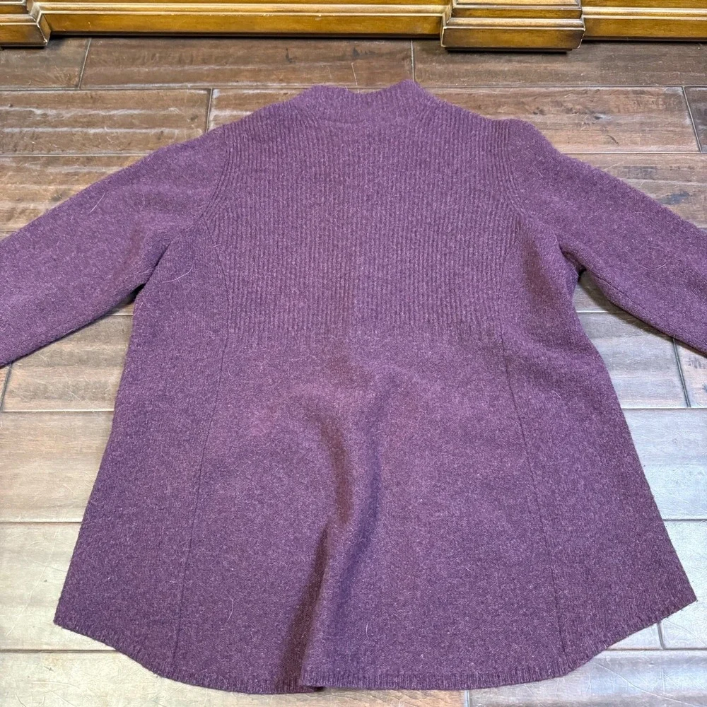 Eileen Fisher Sweater Long Sleeve Button Front‎ Cashmere Wool | Purple | Size XL